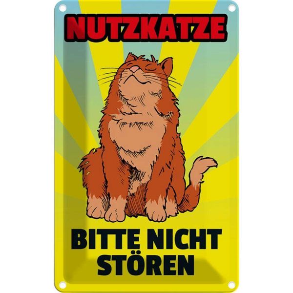 Vianmo Insegna Di Latta 18X12 Cm Nutzkatze Bitte Nicht StöRen-image