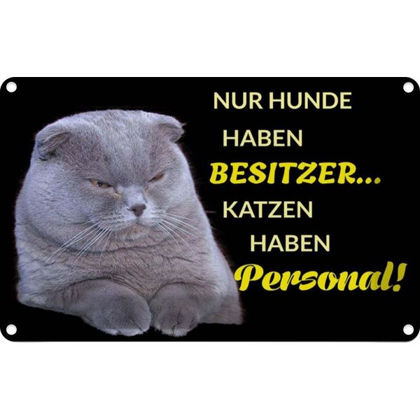 Vianmo Insegna Di Latta 20X30 Cm Hund Hat Besitzer Katze Personal-image