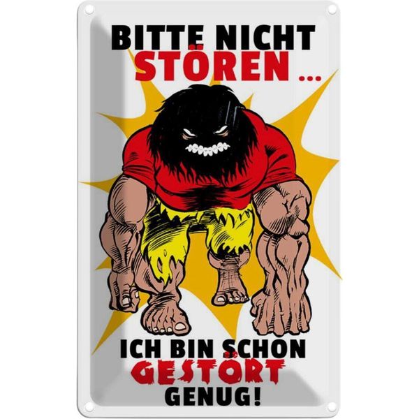 Vianmo Insegna Di Latta 30X20 Cm Nicht StöRen Bin GestöRt Genug-image