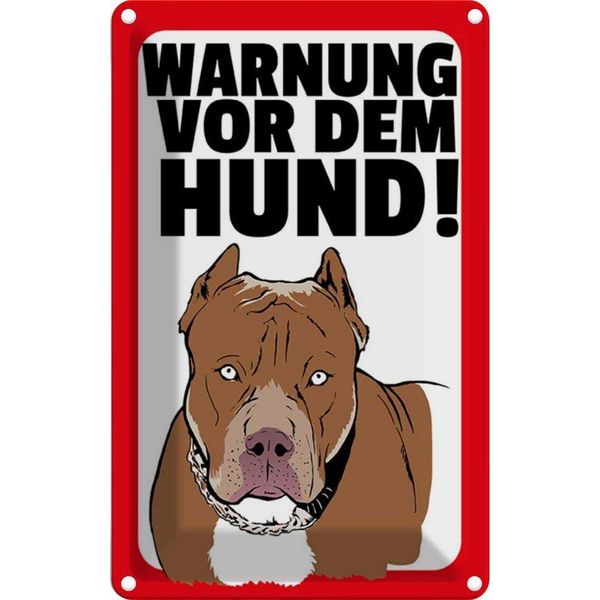 Vianmo Insegna Di Latta 30X20 Cm Warnung Vor Dem Hund-image