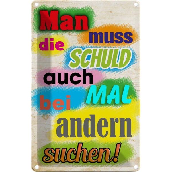 Vianmo Insegna Di Latta 18X12 Cm Schuld Auch Bei Anderen Suchen-image
