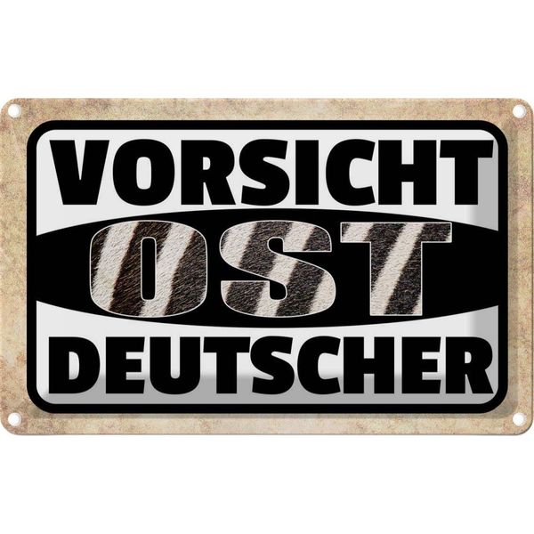 Vianmo Insegna Di Latta 20X30 Cm Vorsicht Ost Deutscher-image