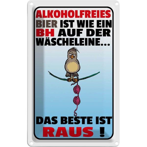 Vianmo Insegna Di Latta 30X20 Cm Alkoholfreies Bier Wie Ein Bh-image