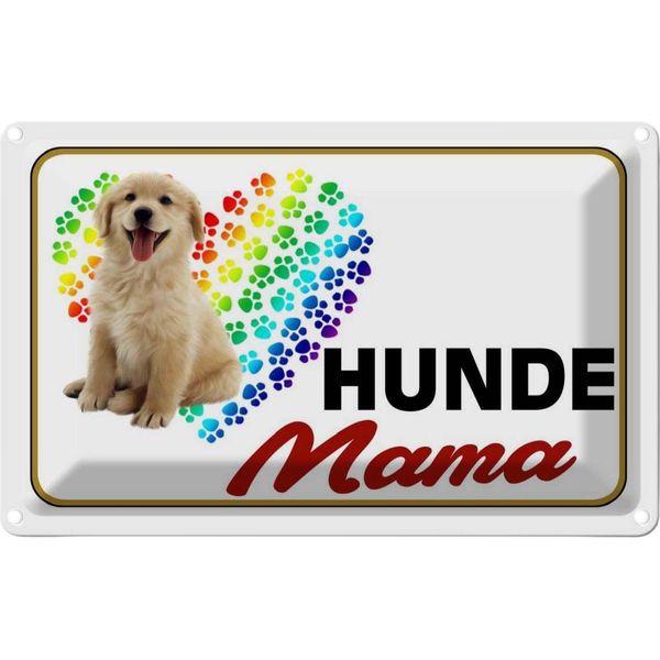 Vianmo Insegna Di Latta 20X30 Cm Hunde Mama Herz-image