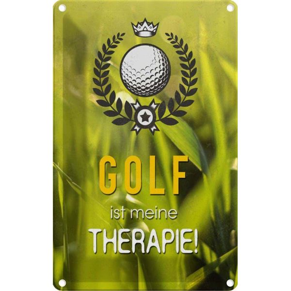 Vianmo Insegna Di Latta 18X12 Cm Golf Ist Meine Therapie-image