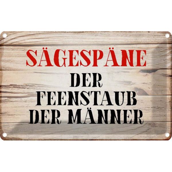 Vianmo Insegna Di Latta 20X30 Cm SäGespäNe Feenstaub Der MäNner-image