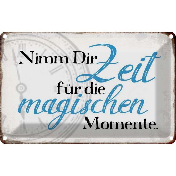 Vianmo Insegna Di Latta 20X30 Cm Nimm Zeit FüR Magische Momente-image