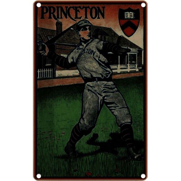 Vianmo Insegna Di Latta 30X20 Cm Princeton Baseball-image