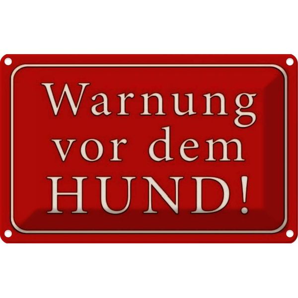 Vianmo Insegna Di Latta 20X30 Cm Warnung Vor Dem Hund-image