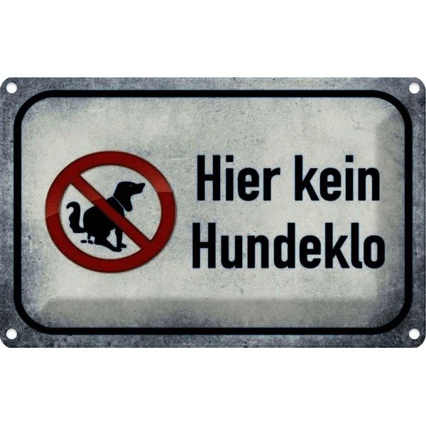 Vianmo Insegna Di Latta 20X30 Cm Hund Hier Kein Hundeklo-image
