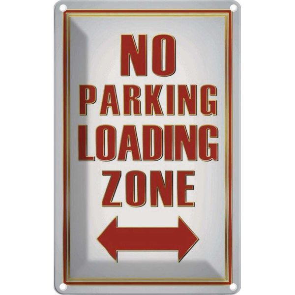 Vianmo Insegna Di Latta 30X20 Cm No Parking Loading Zone-image