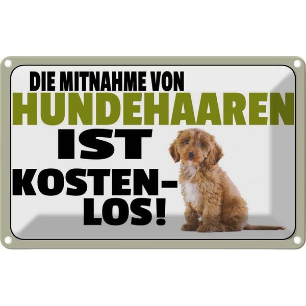 Vianmo Insegna Di Latta 20X30 Cm Mitnahme Hundehaaren Kostenlos-image