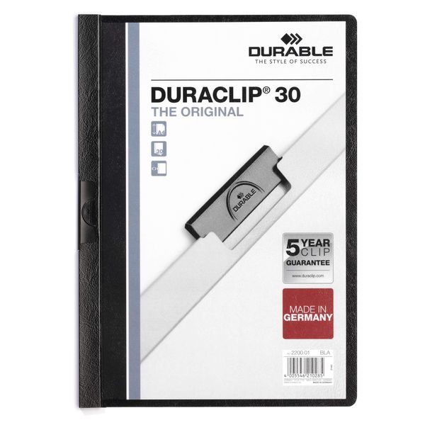 Durable Cartellina Con Clip Duraclip® 30 A4, Nero, 220001-image