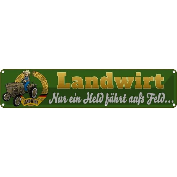 Vianmo Insegna Di Latta 10X46 Cm Landwirt Nur Held FäHrt Auf Feld-image
