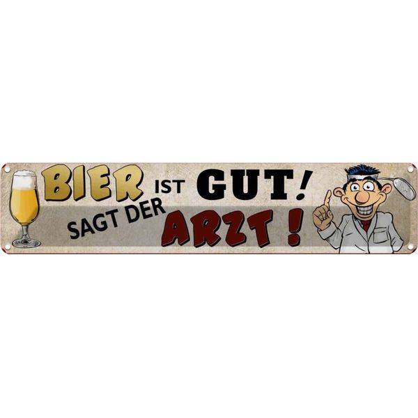 Vianmo Insegna Di Latta 10X46 Cm Bier Ist Gut Sagt Der Arzt Alkohol-image