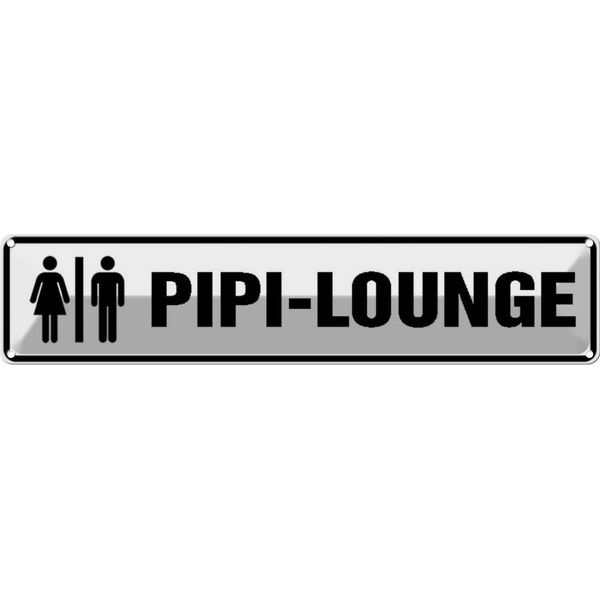 Vianmo Insegna Di Latta 10X46 Cm Pipi Lounge Mann Frau Wc-image