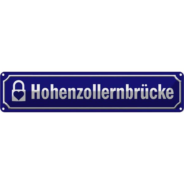 Vianmo Insegna Di Latta 10X46 Cm HohenzollernbrüCke KöLn-image