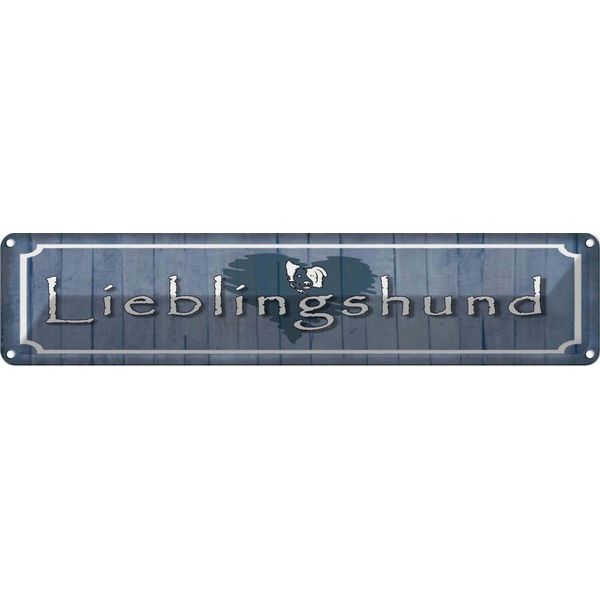 Vianmo Insegna Di Latta 10X46 Cm Lieblingshund Herz Hund-image