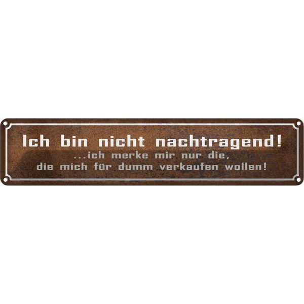 Vianmo Insegna Di Latta 10X46 Cm Bin Nicht Nachtragend Ich Merke-image