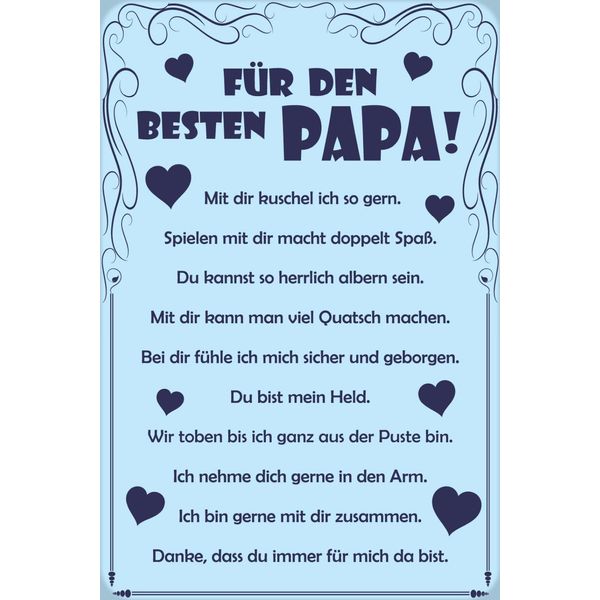 Vianmo Insegna In Legno 18X12 Cm FüR Den Besten Papa-image