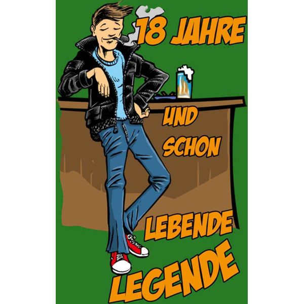 Vianmo Insegna In Legno 30X20 Cm 18 Jahre Und Schon Legende-image