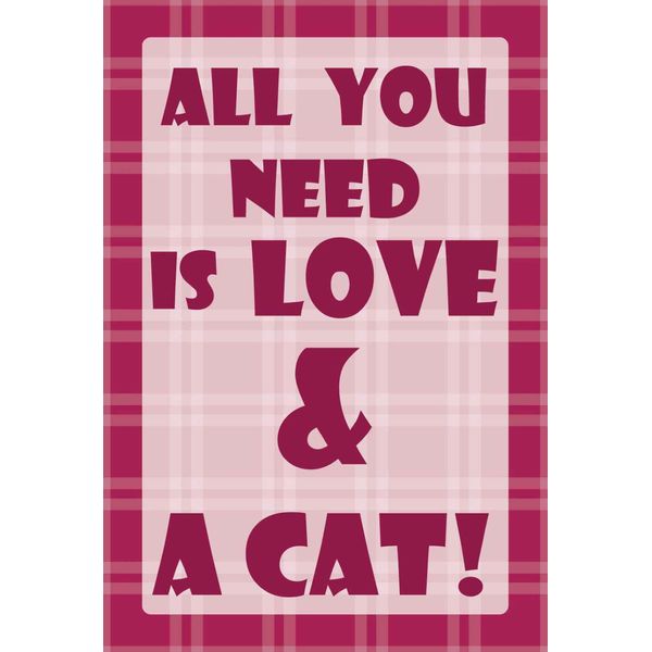 Vianmo Insegna In Legno 18X12 Cm All You Need & Cat-image