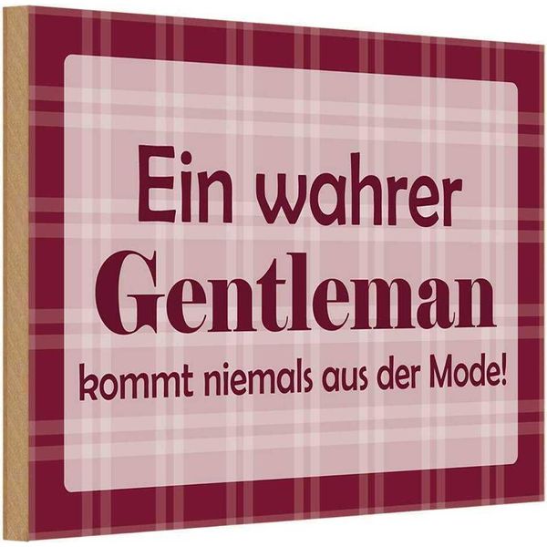 Vianmo Insegna In Legno 20X30 Cm Ein Wahrer Gentleman-image