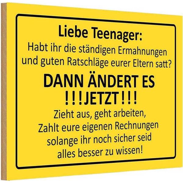 Vianmo Insegna In Legno 20X30 Cm Liebe Teenager - ÄNdert Es-image