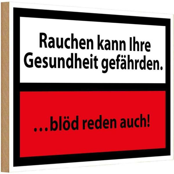 Vianmo Insegna In Legno 20X30 Cm Rauchen Kann Gesundheit Gef-image