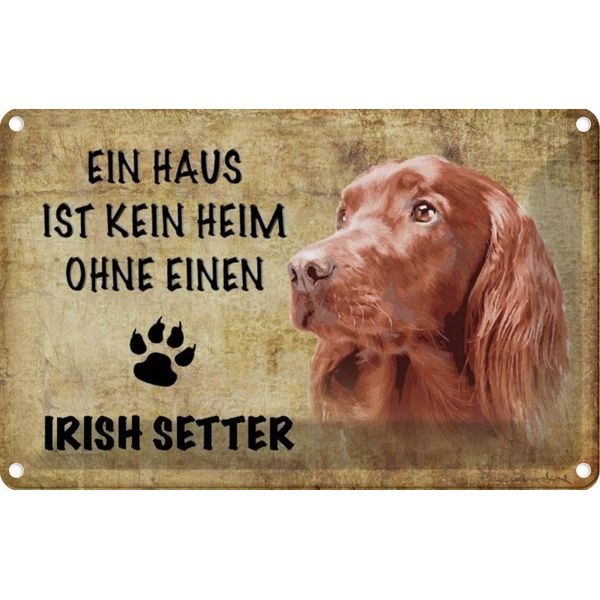 Vianmo Insegna Di Latta 20X30 Cm Irish Setter Hund-image