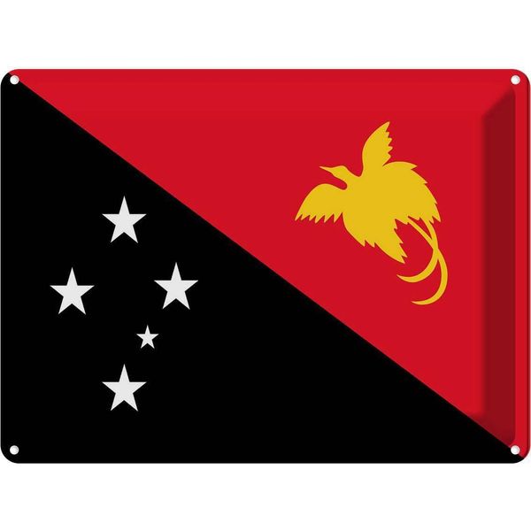 Vianmo Insegna Di Latta 30X40 Cm Bandiera Papua?Neuguinea Papua New Guinea-image