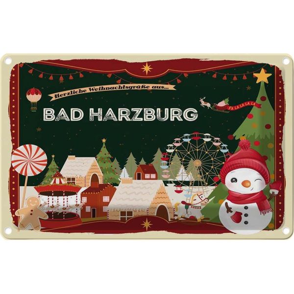 Vianmo Insegna Di Latta 20X30 Cm Weihnachten Aus Bad Harzburg-image