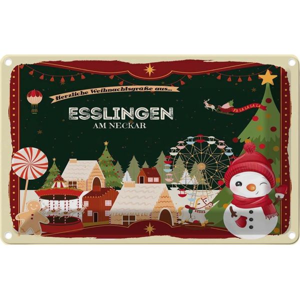 Vianmo Insegna Di Latta 20X30 Cm Weihnachten Aus Esslingen Am Neckar-image