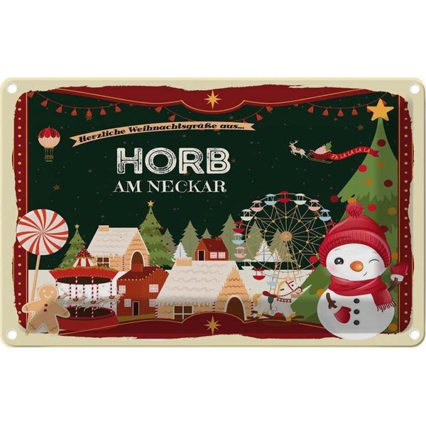 Vianmo Insegna Di Latta 20X30 Cm Weihnachten Aus Horb Am Neckar-image