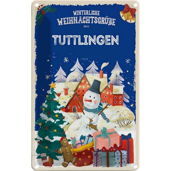 Vianmo Insegna Di Latta 30X20 Cm WeihnachtsgrüßE Tuttlingen-image