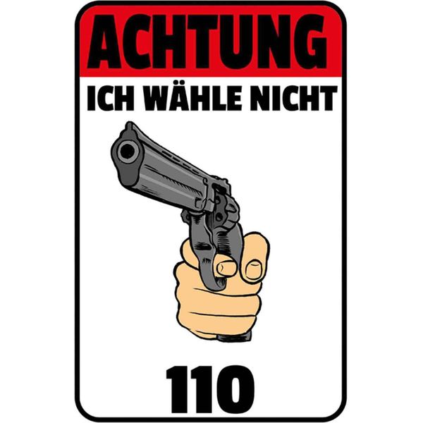 Vianmo Insegna In Legno 30X20 Cm Achtung Ich WäHle Nicht 110-image