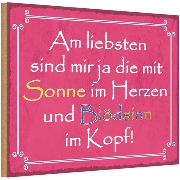 Vianmo Insegna In Legno 12X18 Cm Am Liebsten Sind Die Mit Sonne-image