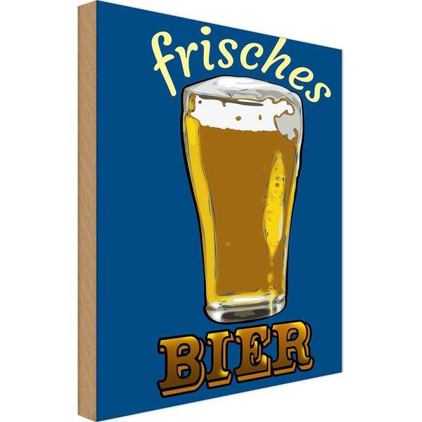 Vianmo Insegna In Legno 30X20 Cm Alkohol Frisches Bier Bierglas-image