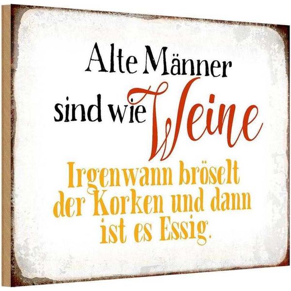 Vianmo Insegna In Legno 20X30 Cm Alte MäNner Sind Wie Weine-image