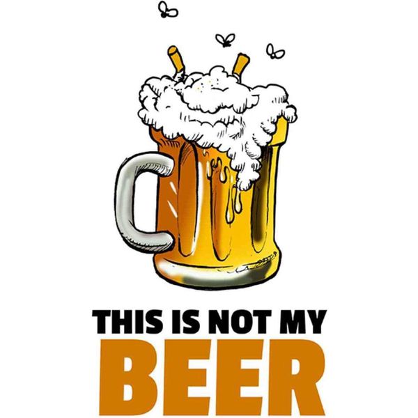 Vianmo Insegna In Legno 18X12 Cm Alkohol This Is Not My Beer Bier-image