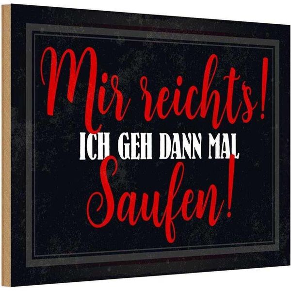 Vianmo Insegna In Legno 20X30 Cm Alkohol Mir Reicht's Ich Geh Saufen-image