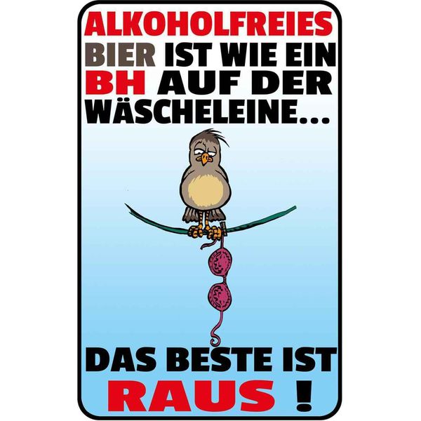 Vianmo Insegna In Legno 30X20 Cm Alkoholfreies Bier Wie Ein Bh-image
