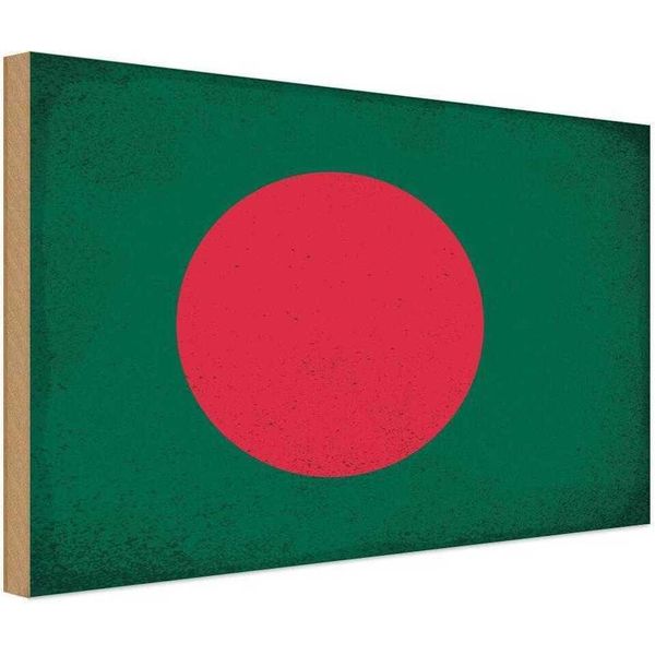 Vianmo Insegna In Legno 20X30 Cm Bangladesch Bangladesh Vintage-image