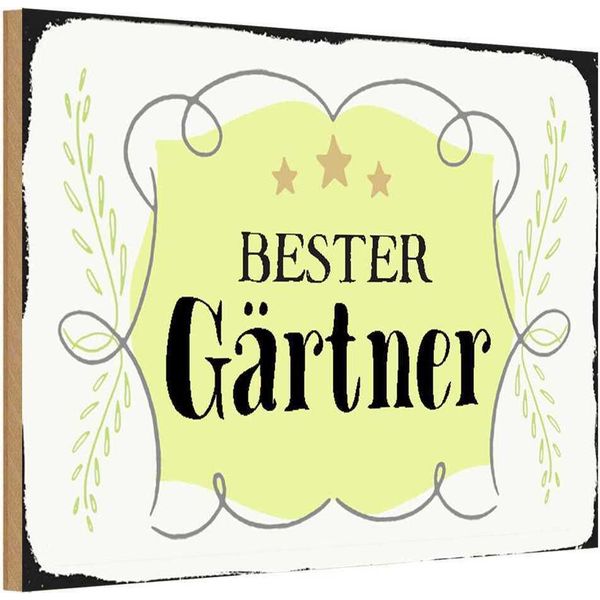 Vianmo Insegna In Legno 12X18 Cm Bester GäRtner-image