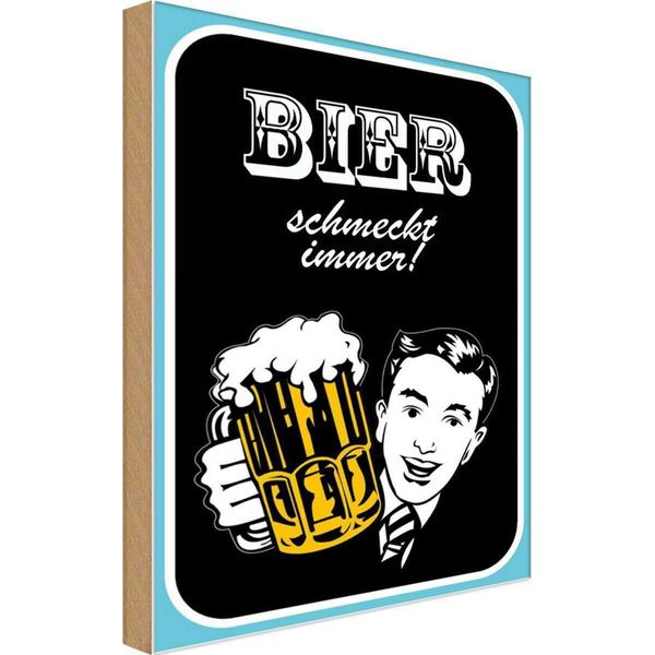 Vianmo Insegna In Legno 30X20 Cm Bier Schmeckt Immer-image