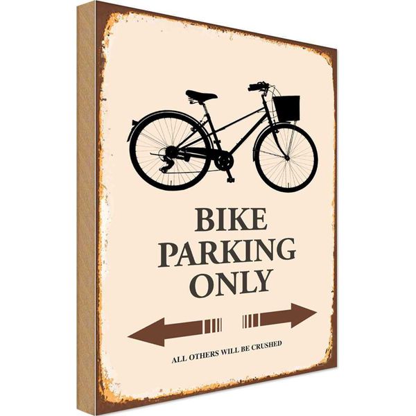 Vianmo Insegna In Legno 30X20 Cm Bike Parking Only Fahrrad Parken-image