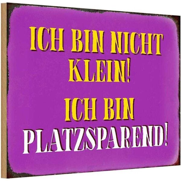 Vianmo Insegna In Legno 12X18 Cm Bin Nicht Klein Bin Platzsparend-image