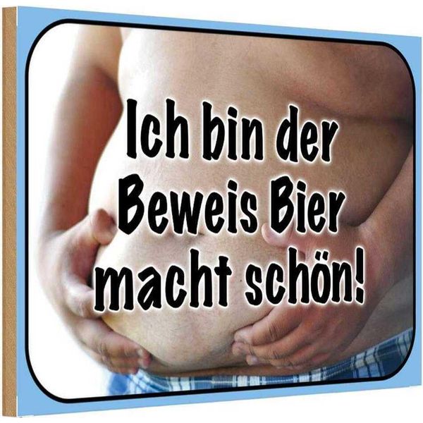 Vianmo Insegna In Legno 12X18 Cm Bin Beweis Bier Macht SchöN-image