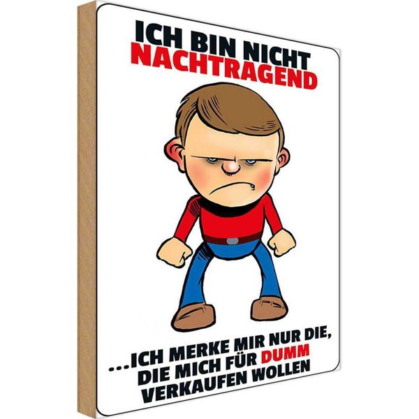 Vianmo Insegna In Legno 18X12 Cm Bin Nicht Nachtragend Merke Mir-image