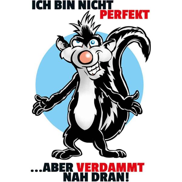 Vianmo Insegna In Legno 30X20 Cm Bin Nicht Perfekt Aber Nah Dran-image